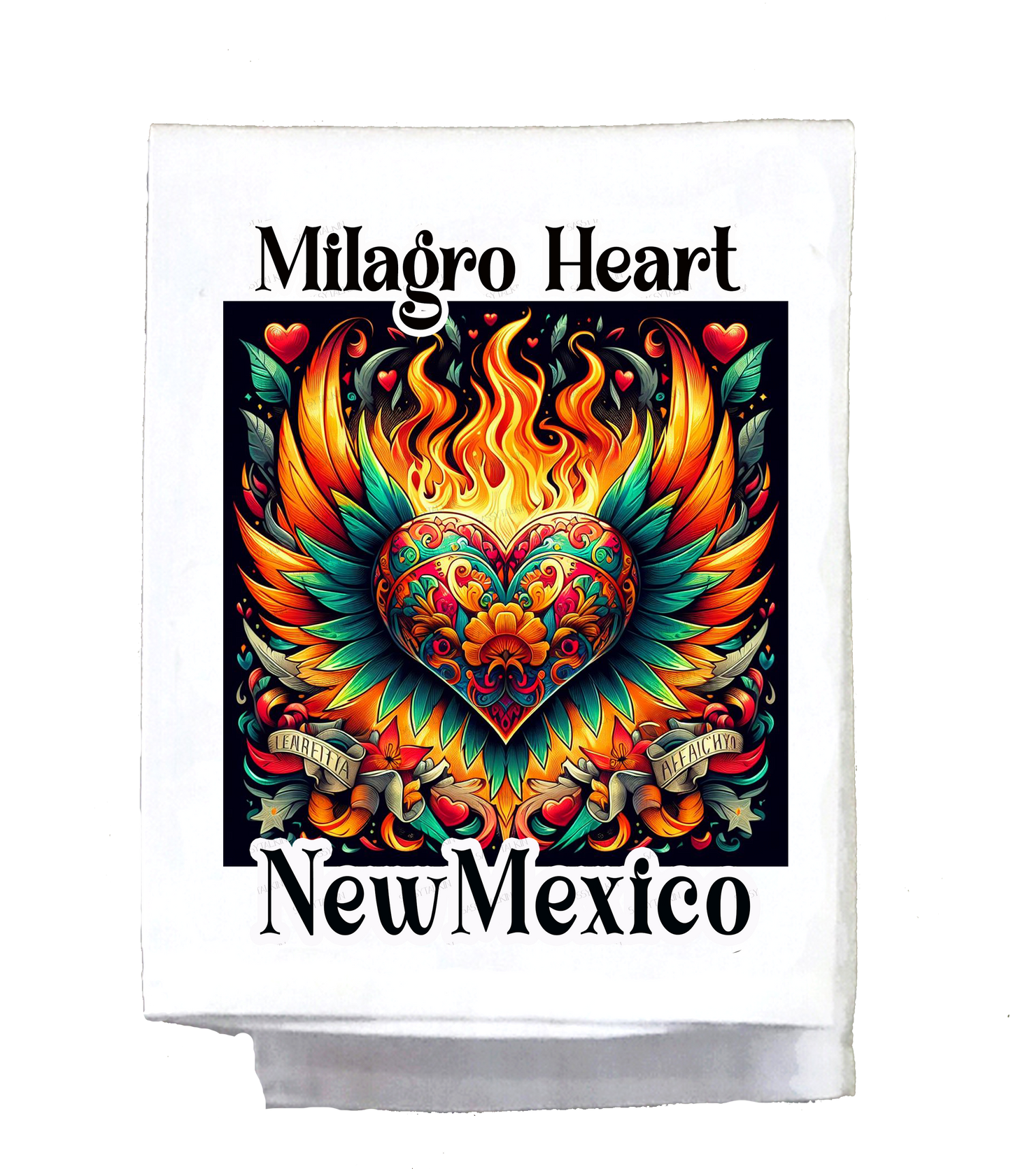 Mexican, Dish Towel, Milagro Heart