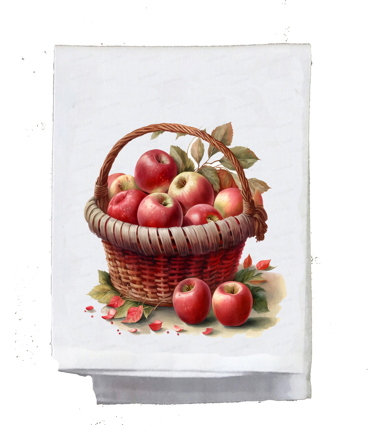 Fruit, Dish Towel, Apples set of 4