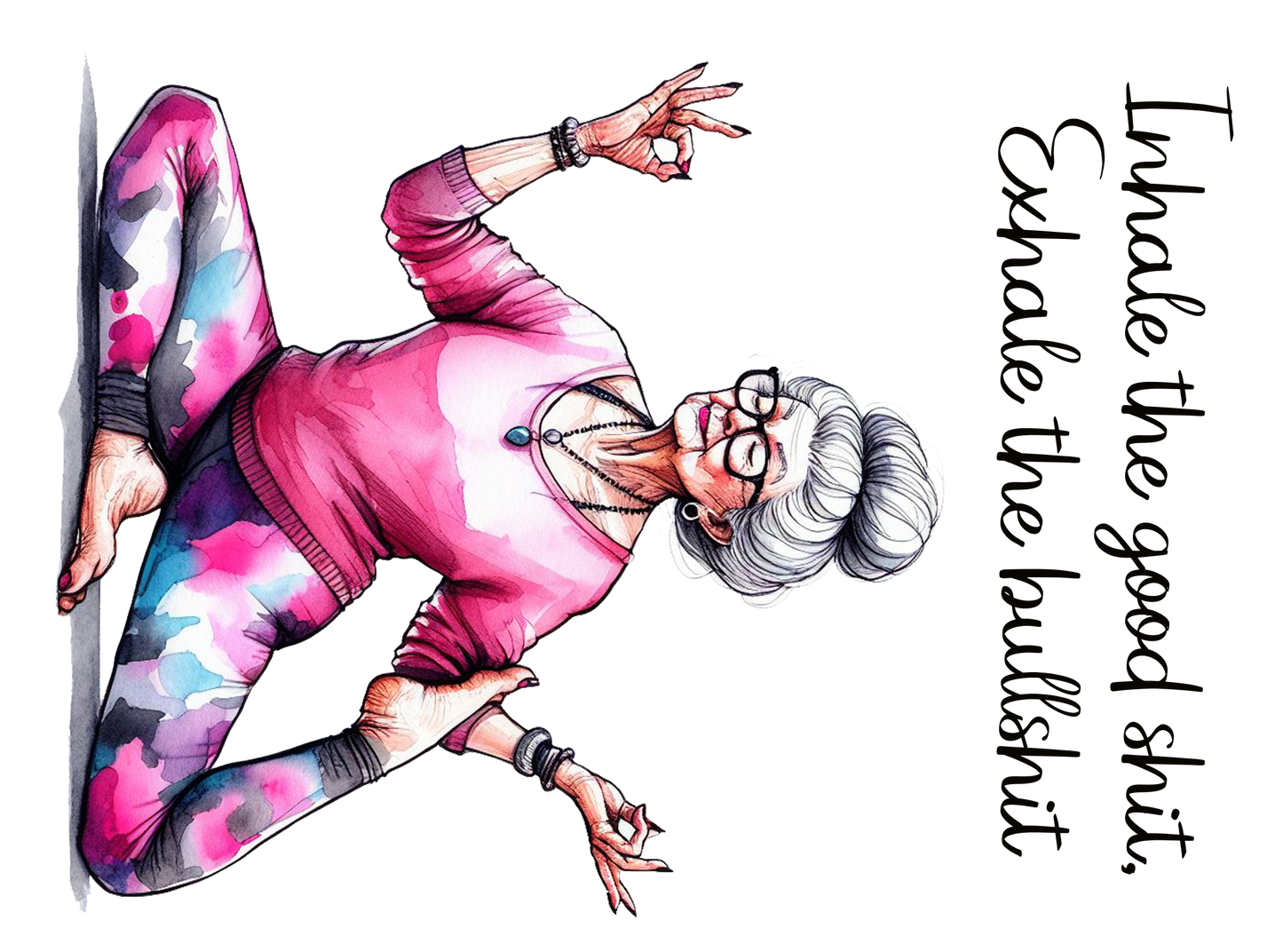 Sassy Grannie, Dish Towel, inhale the good