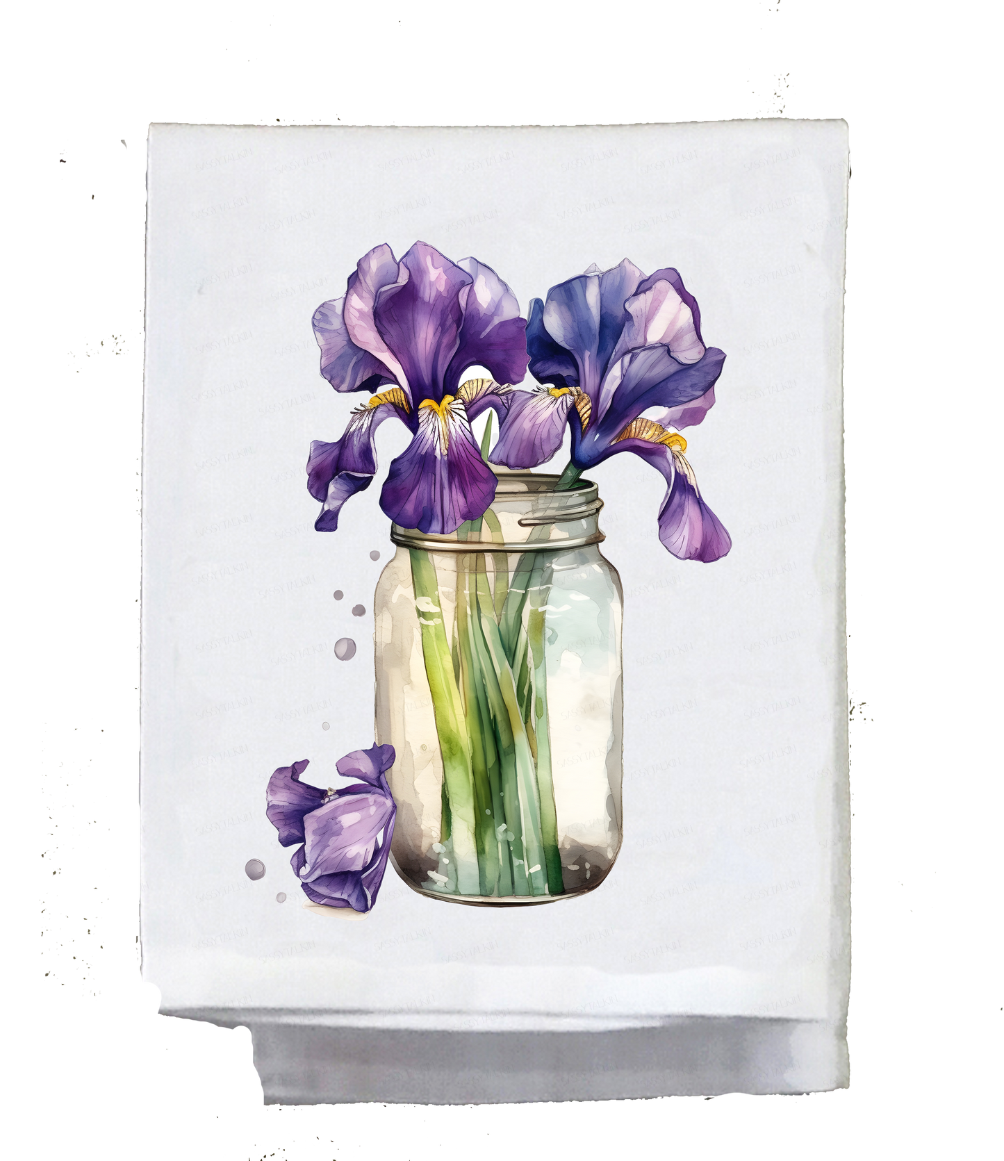 Flower, Dish Towel, Iris set