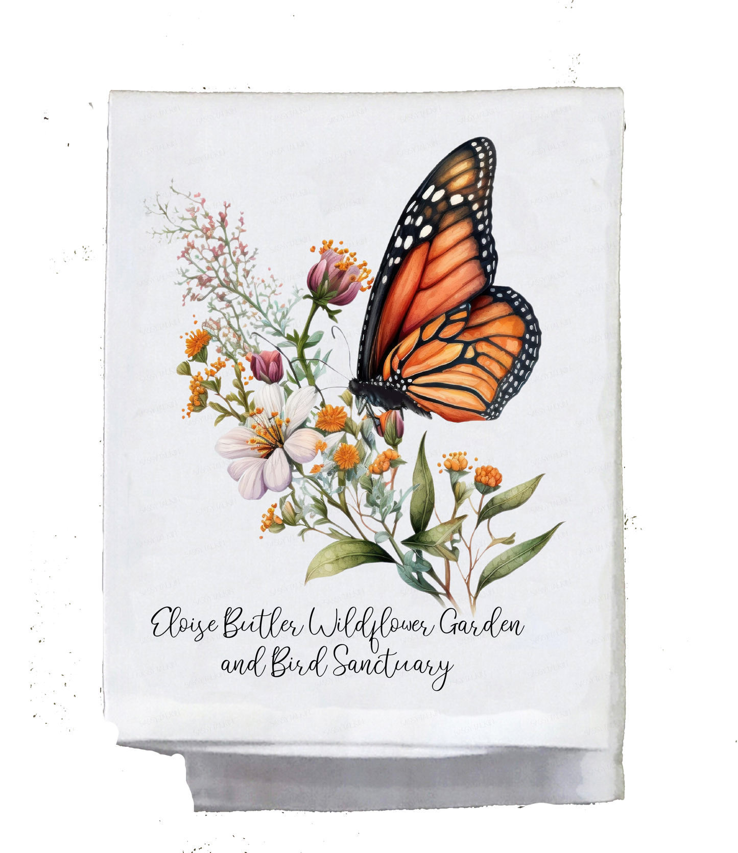 Bugs and Insects, Dish Towel, Monarch Butterfly on a branch