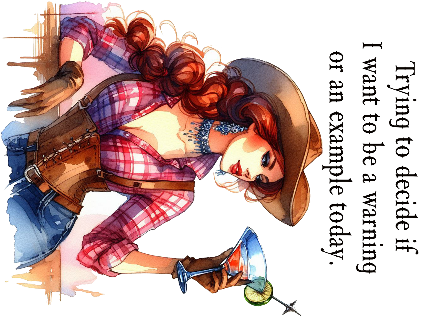 Sassy Country Girl, Dish Towel, Trying to decide