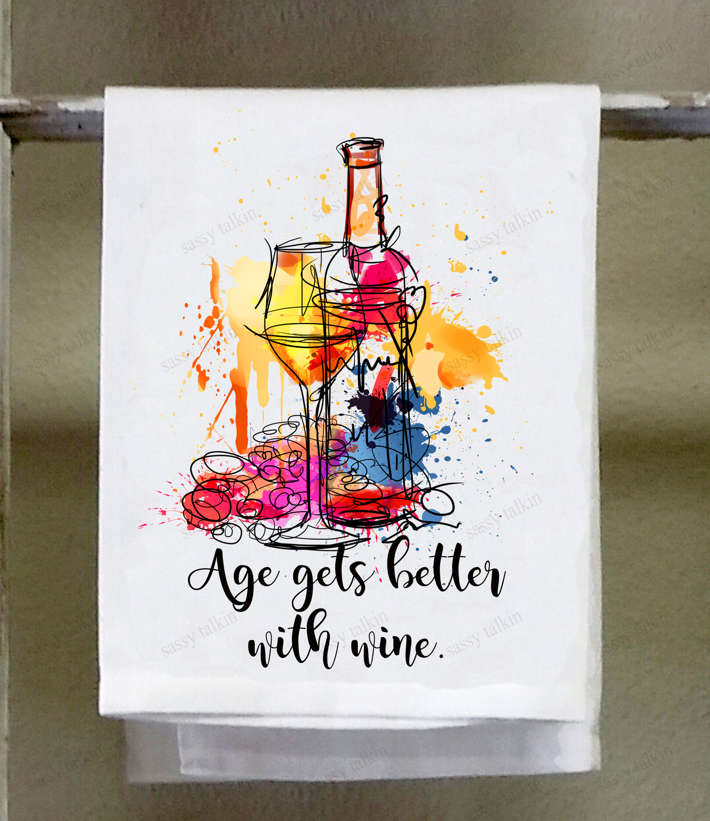 Alcohol, Dish Towel, Age gets better with wine or Wine gets better with age