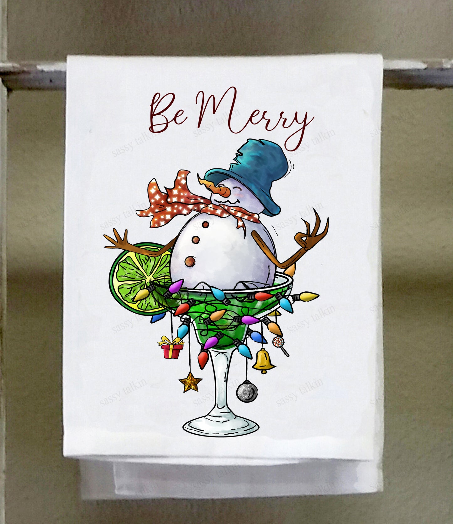 Christmas, Dish Towel, Be Merry