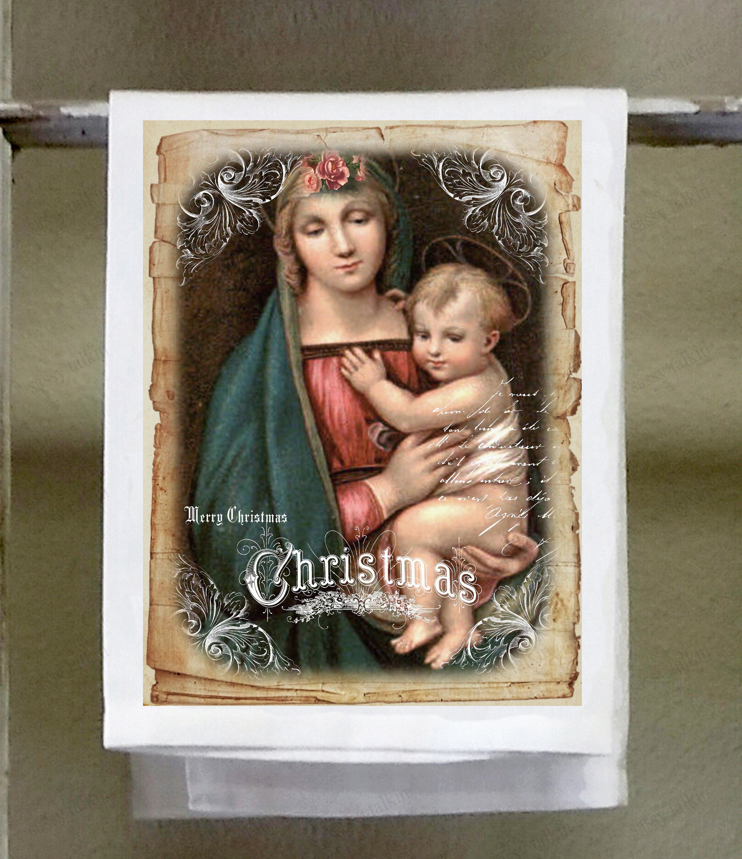 Christmas, Vintage Christmas, Mary and Baby