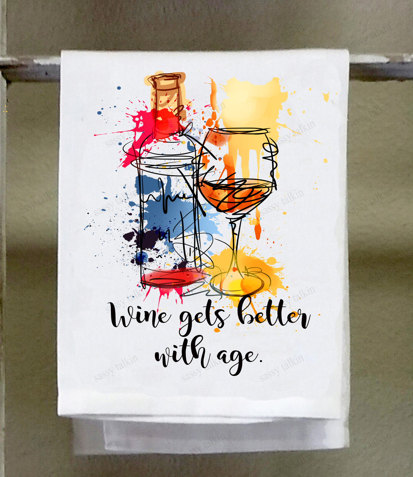 Alcohol, Dish Towel, Age gets better with wine or Wine gets better with age