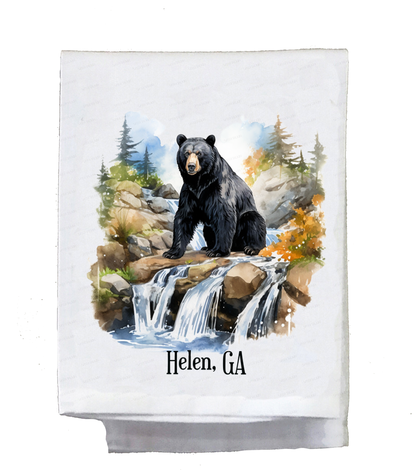 Mountains, Animal, Black Bear, name drop on bottom