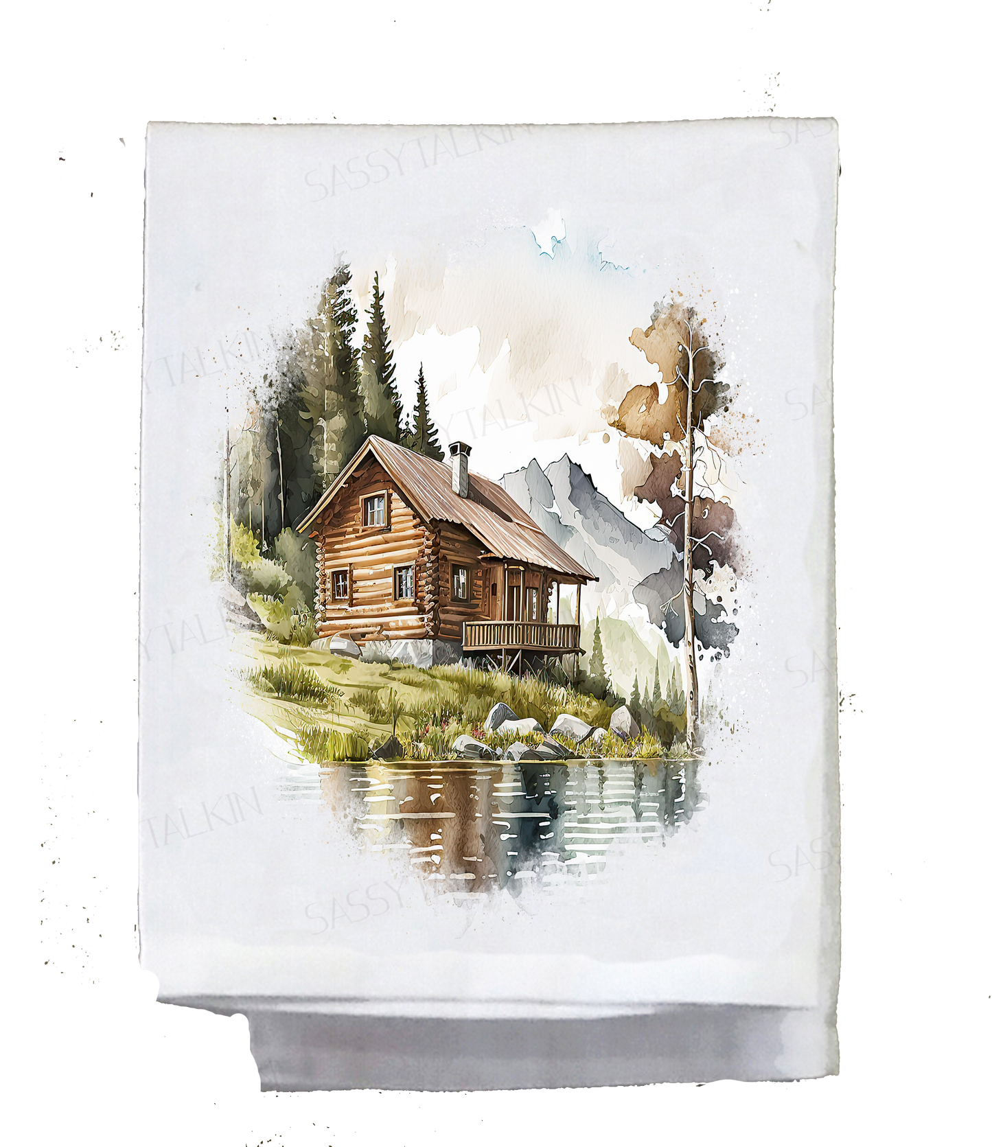 Mountain, Dish Towel, Cabins in the mountains