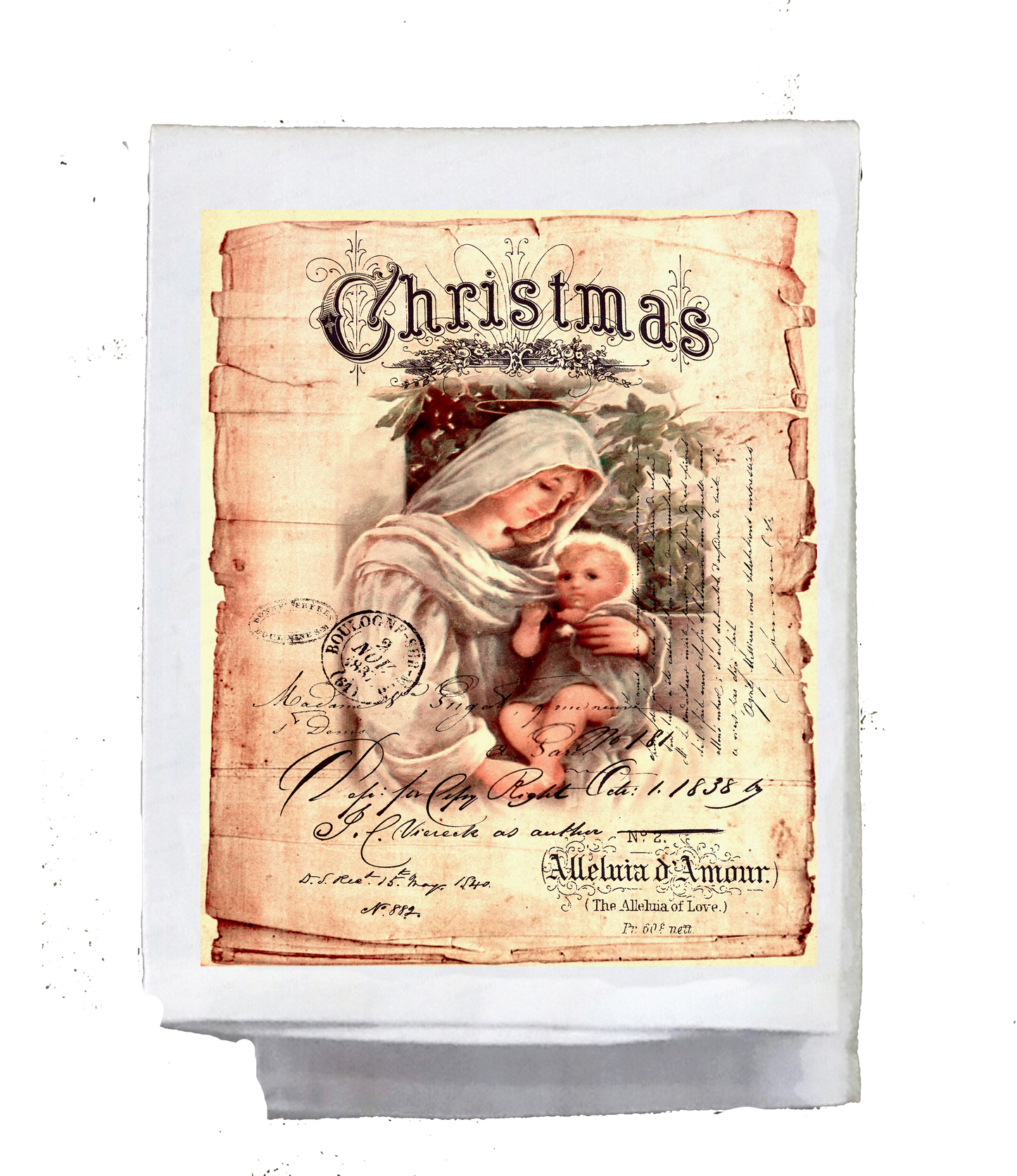 Christmas, Dish towel , Virgin and baby