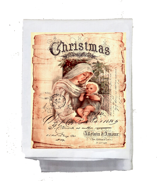 Christmas, Dish towel , Virgin and baby