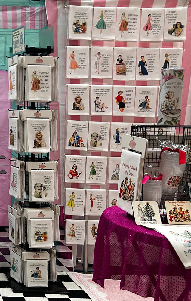 Dish Towel Display 20 designs 6 of each