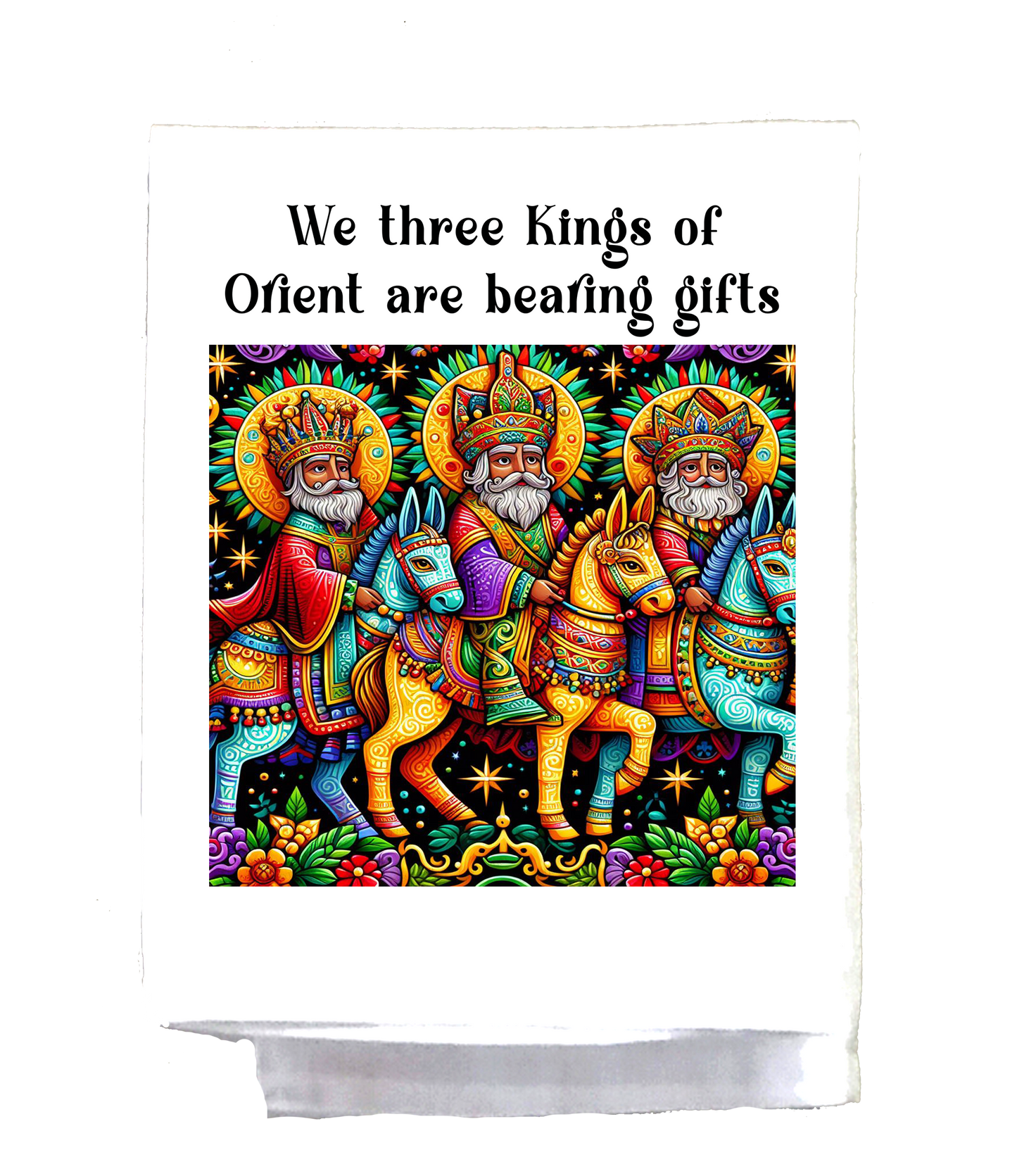 Mexican, Christmas, Dish Towel, We three Kings