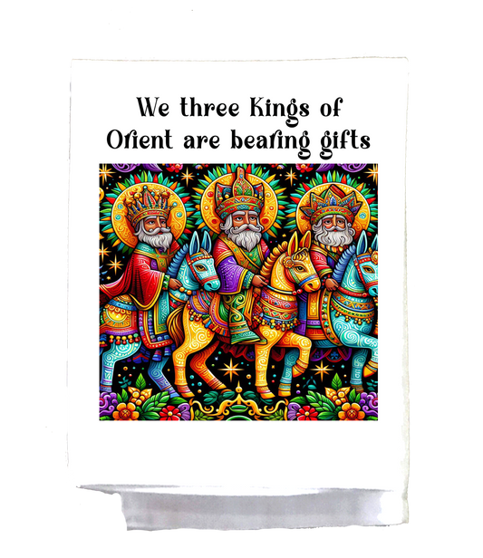 Mexican, Christmas, Dish Towel, We three Kings