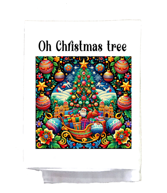 Mexican, Christmas, Dish Towel, Oh Christmas Tree