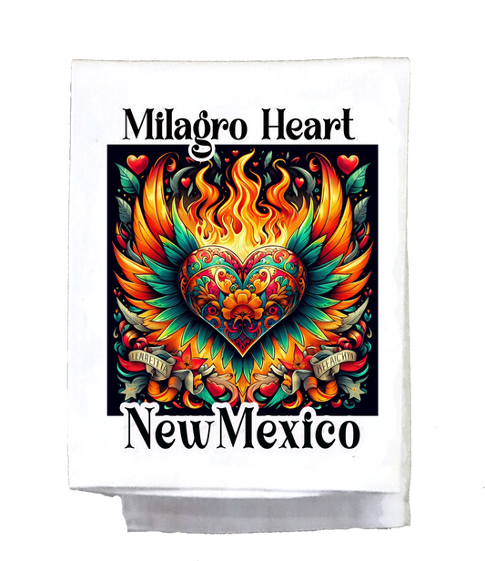 Mexican, Dish Towel, Milagro Heart