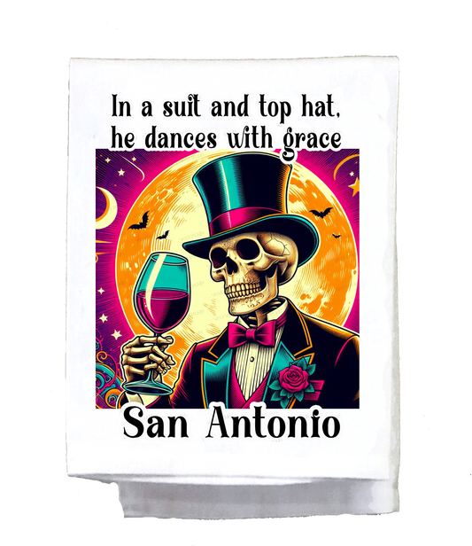 Mexican, Dish Towel, In a suit and top hat, Dapper gentleman