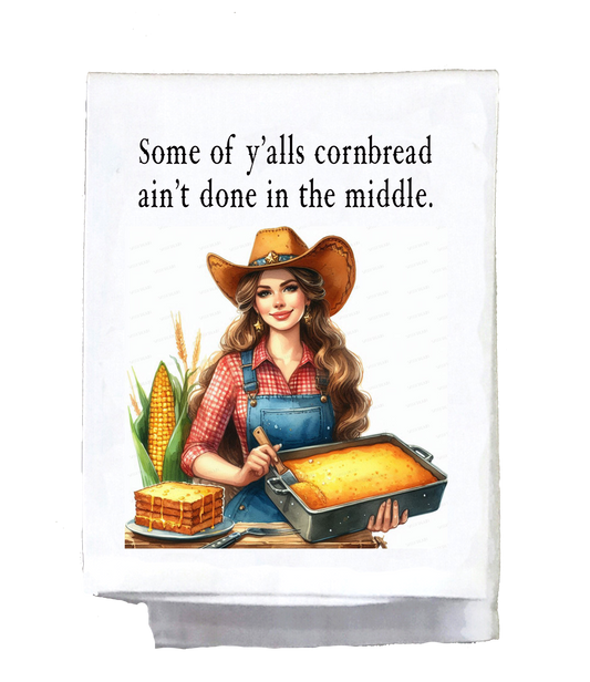 Sassy Country Girl, Dish Towel, Some of y'all's cornbread