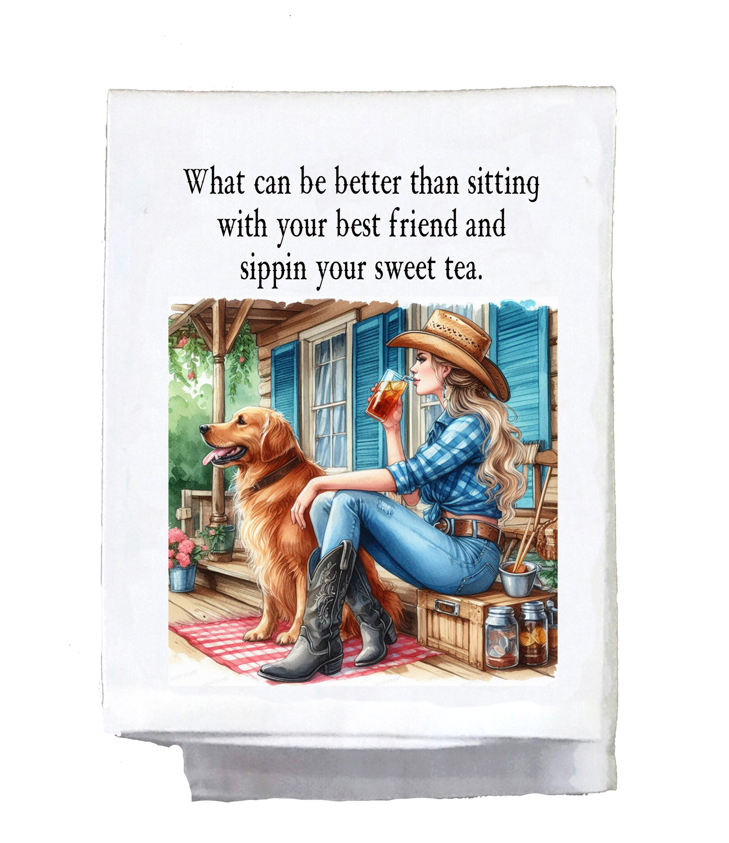 Sassy Country Girl, Dish Towel, What can be better