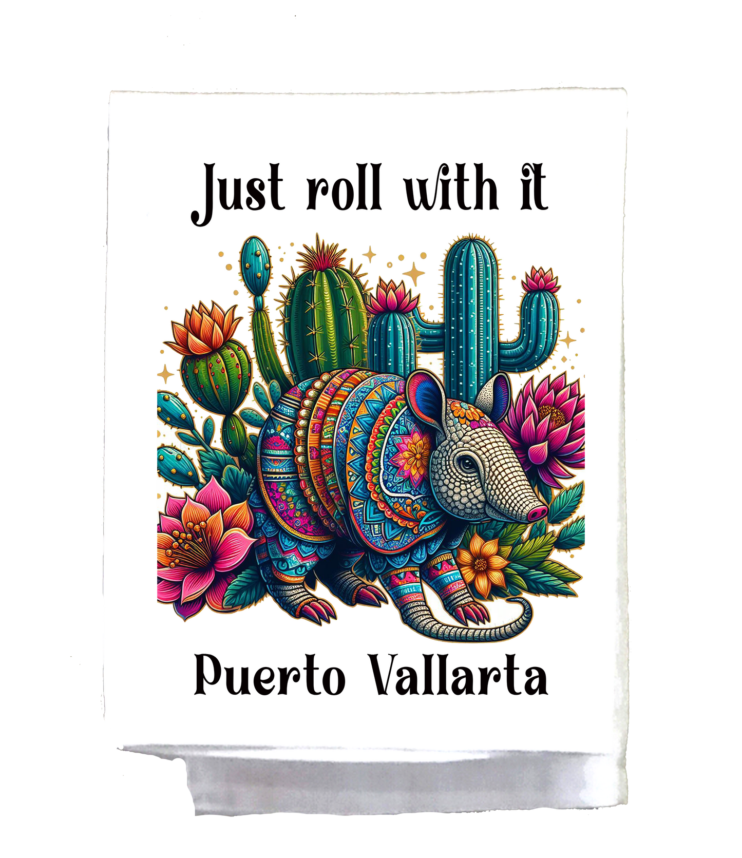 Mexican, Dish Towel, Armadillo Just roll with it