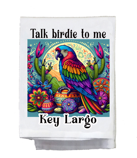 Mexican, Dish Towel, Parrot, Talk birdie to me