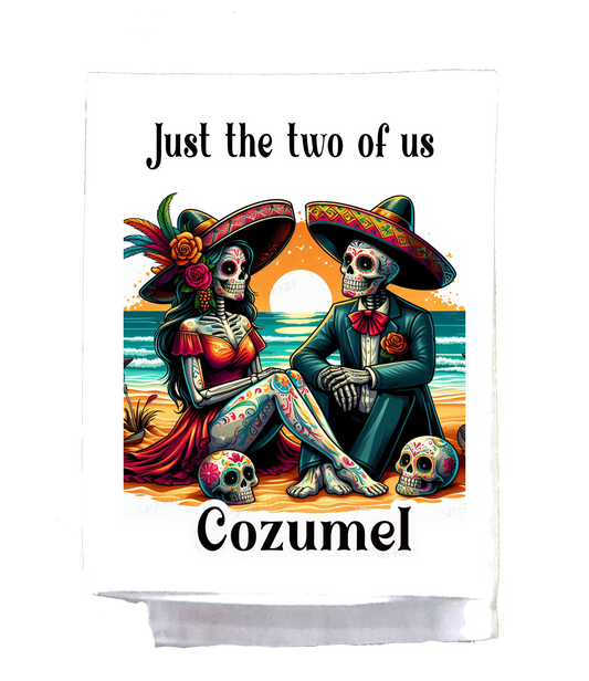 Mexican, Dish Towel, Skeleton couple, Just the two of us