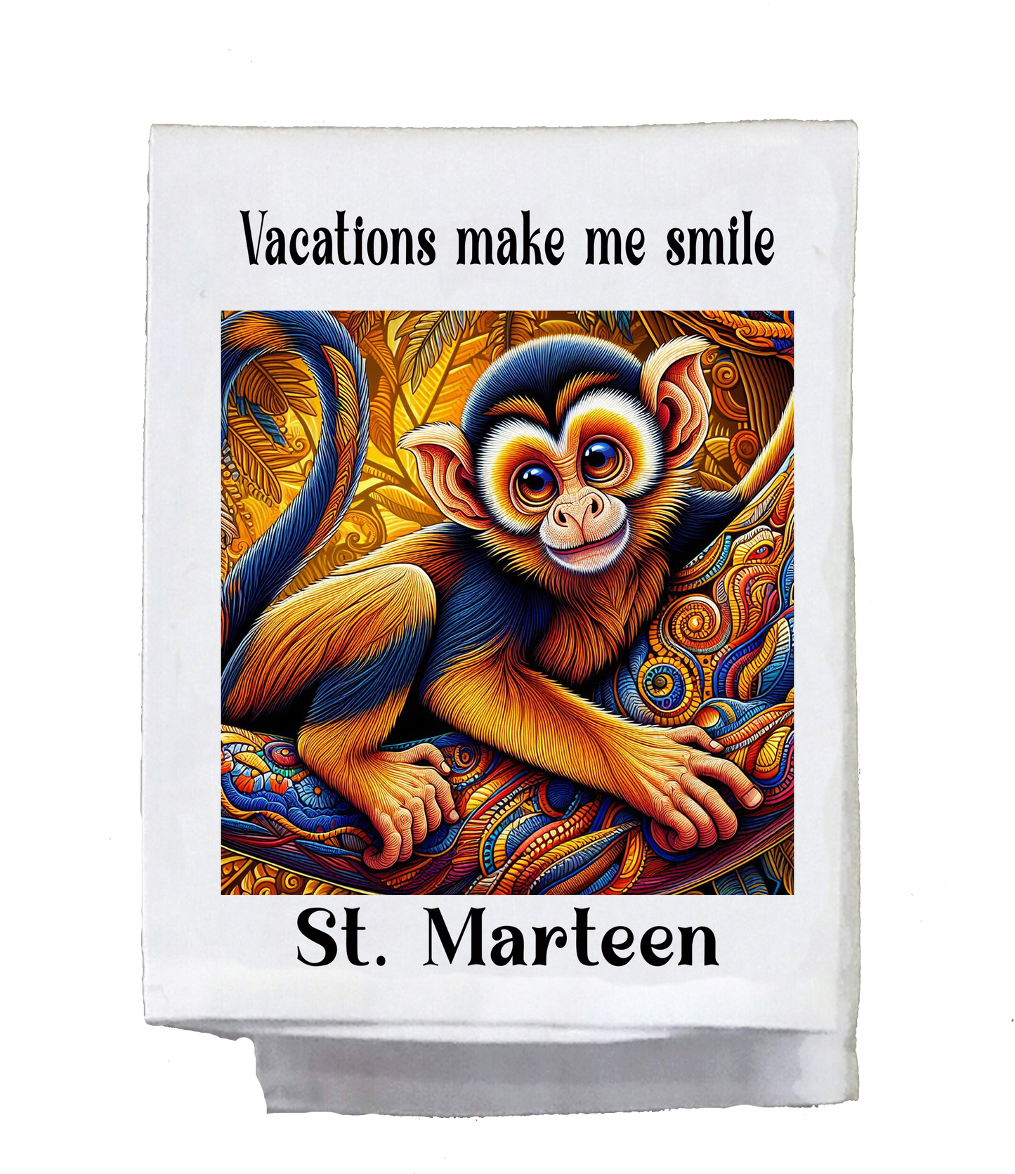 Mexican, Dish Towel, Monkey, Vacations make me smile