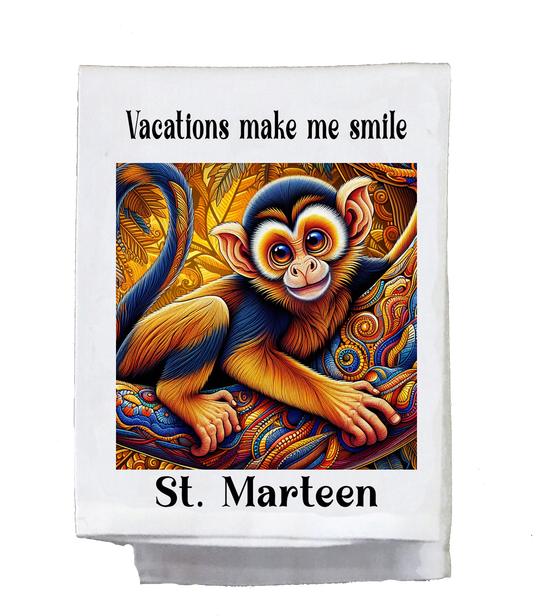 Mexican, Dish Towel, Monkey, Vacations make me smile