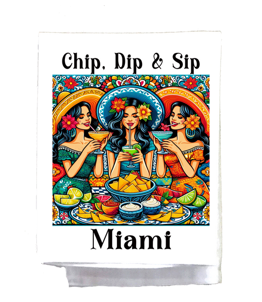 Mexican, Dish Towel, Chip Dip & Sip