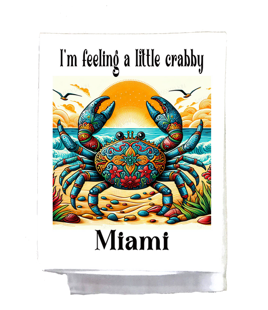 Mexican, Dish Towel, Blue Crab, I'm feeling a little crabby