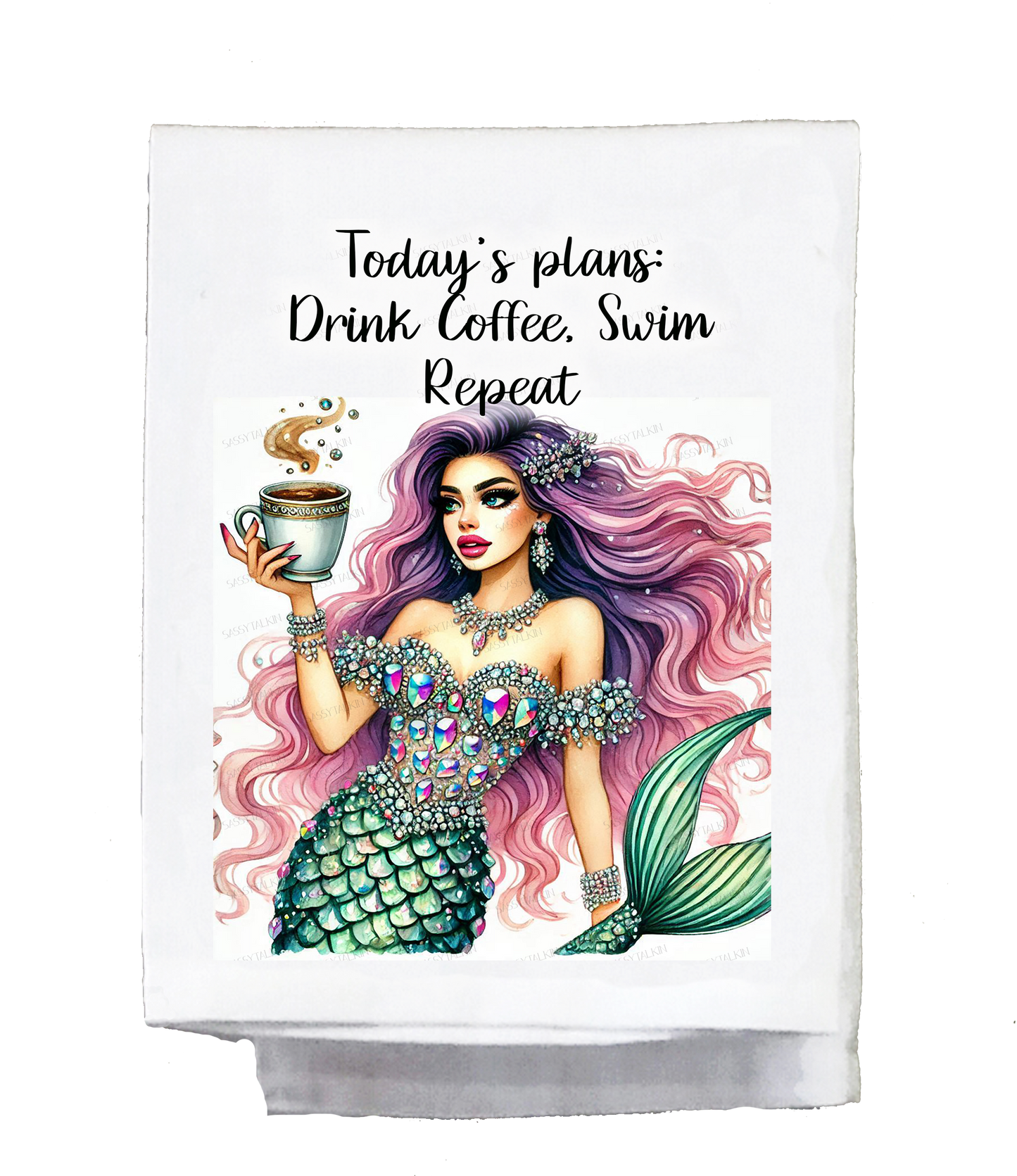 Mermaid, Today's plans drink coffee swim repeat