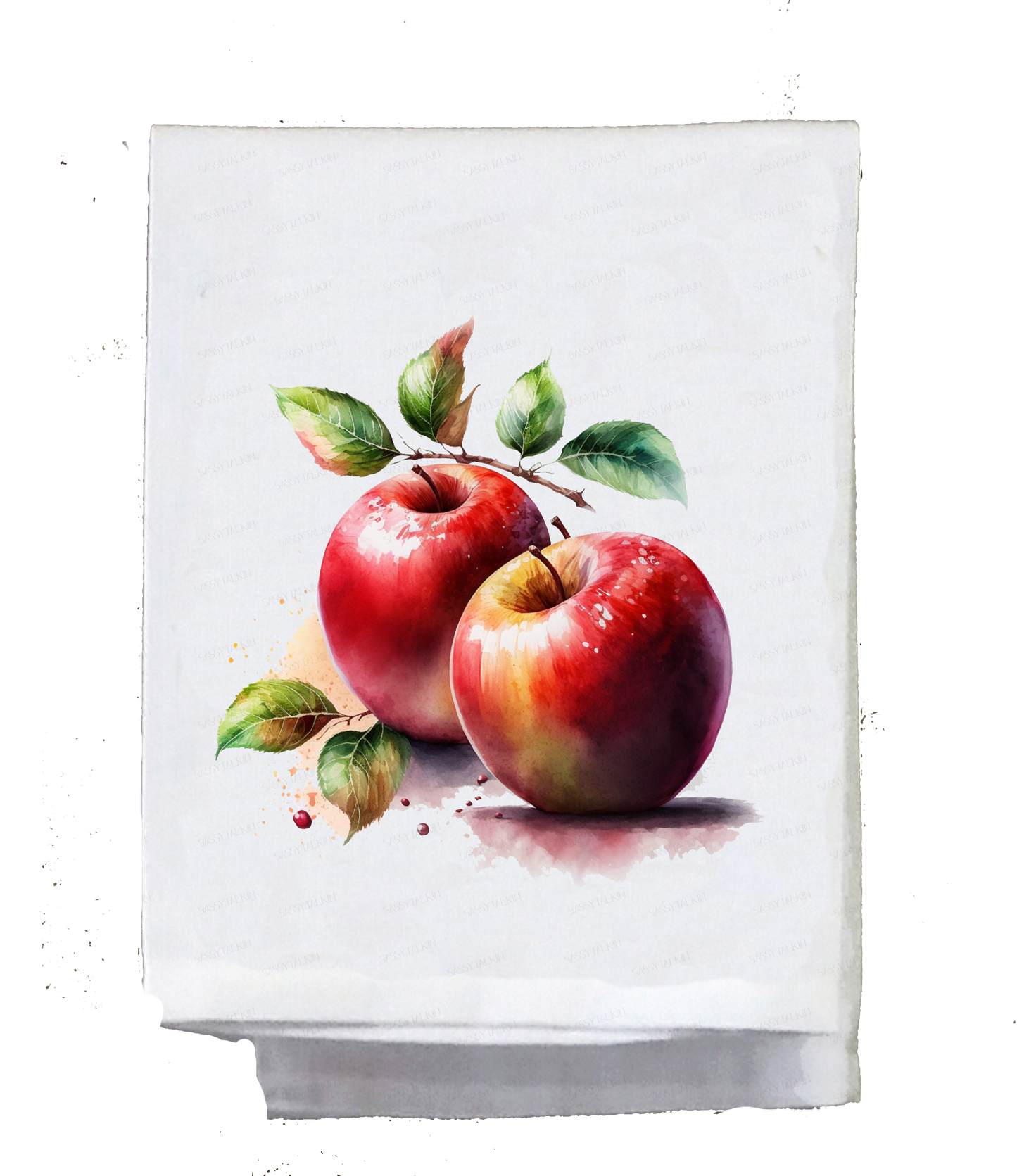 Fruit, Dish Towel, Apples set of 4