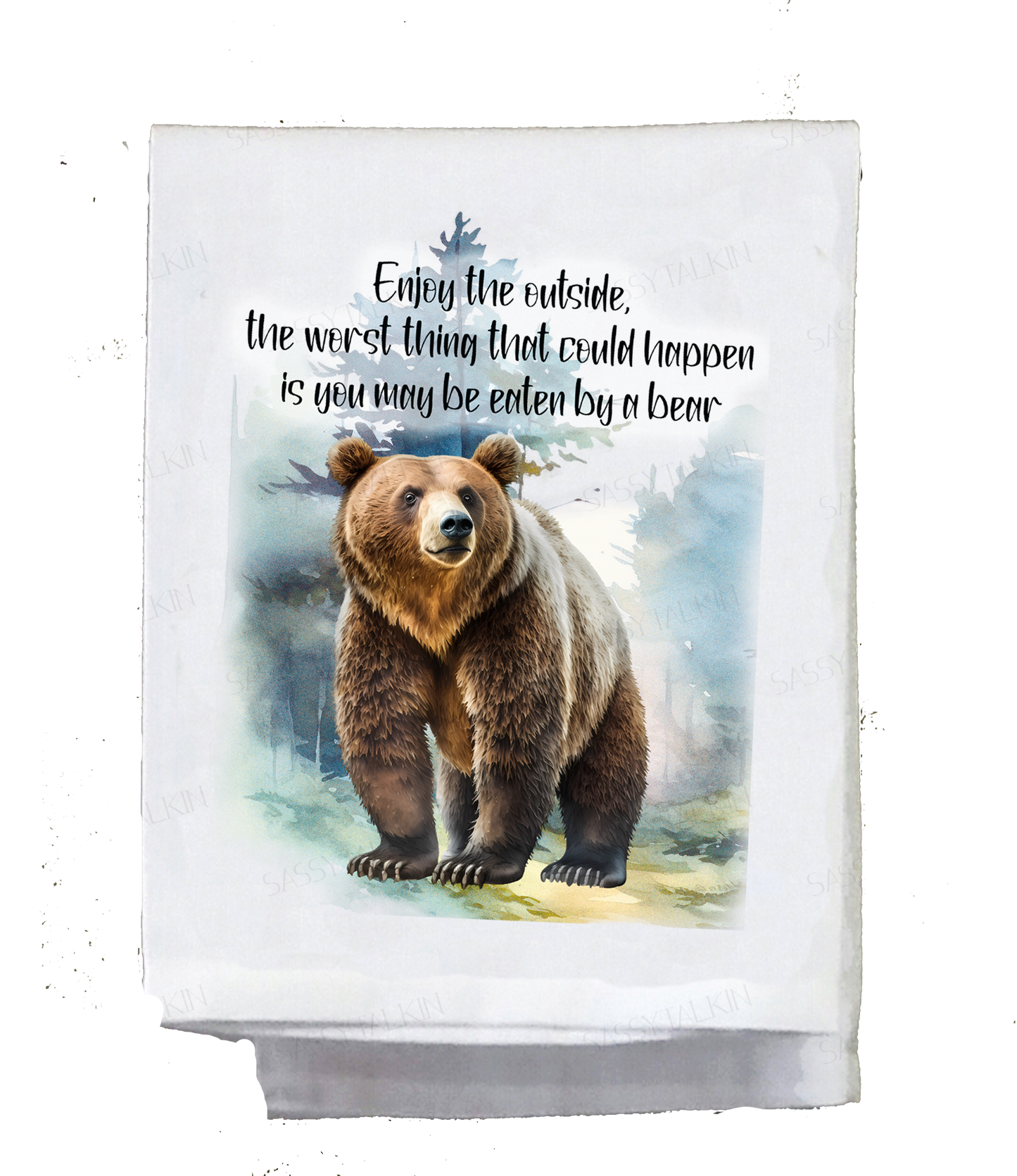 Mountains, Animal, Dish Towel, Sassy Bear set