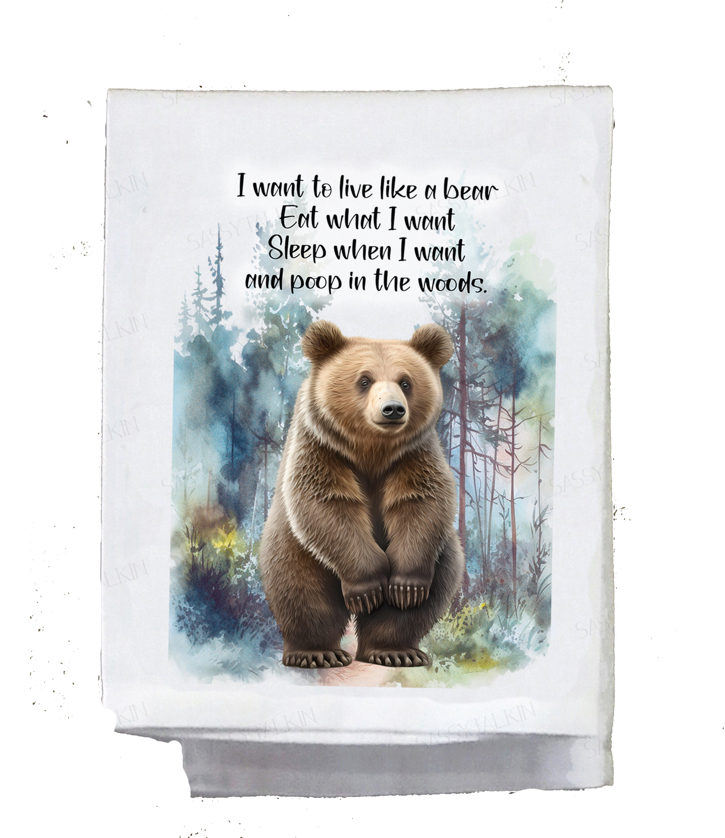 Mountains, Animal, Dish Towel, Sassy Bear set