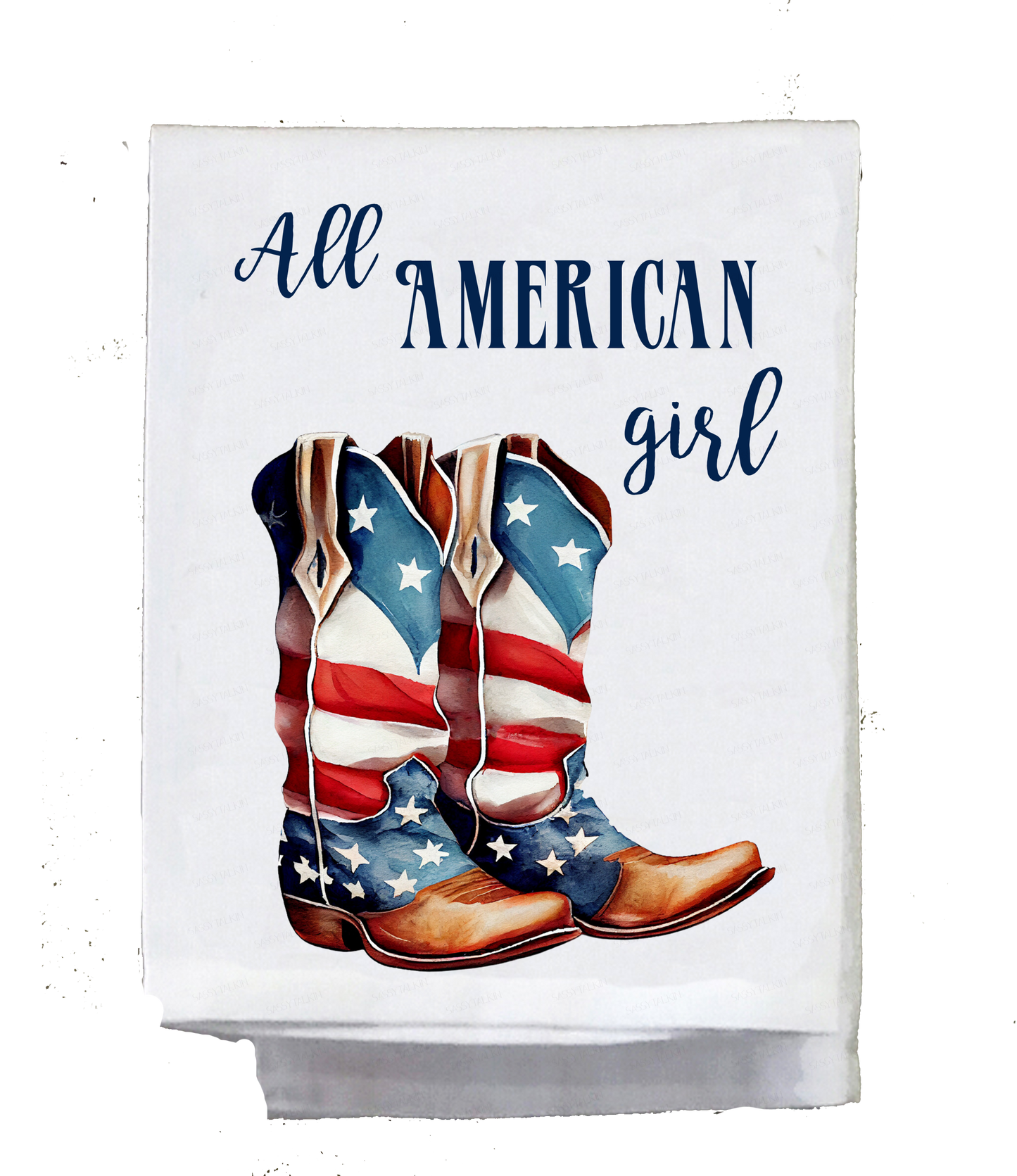 Americana, Dish Towel, Set 2, Boots, Flip Flops, Windmill