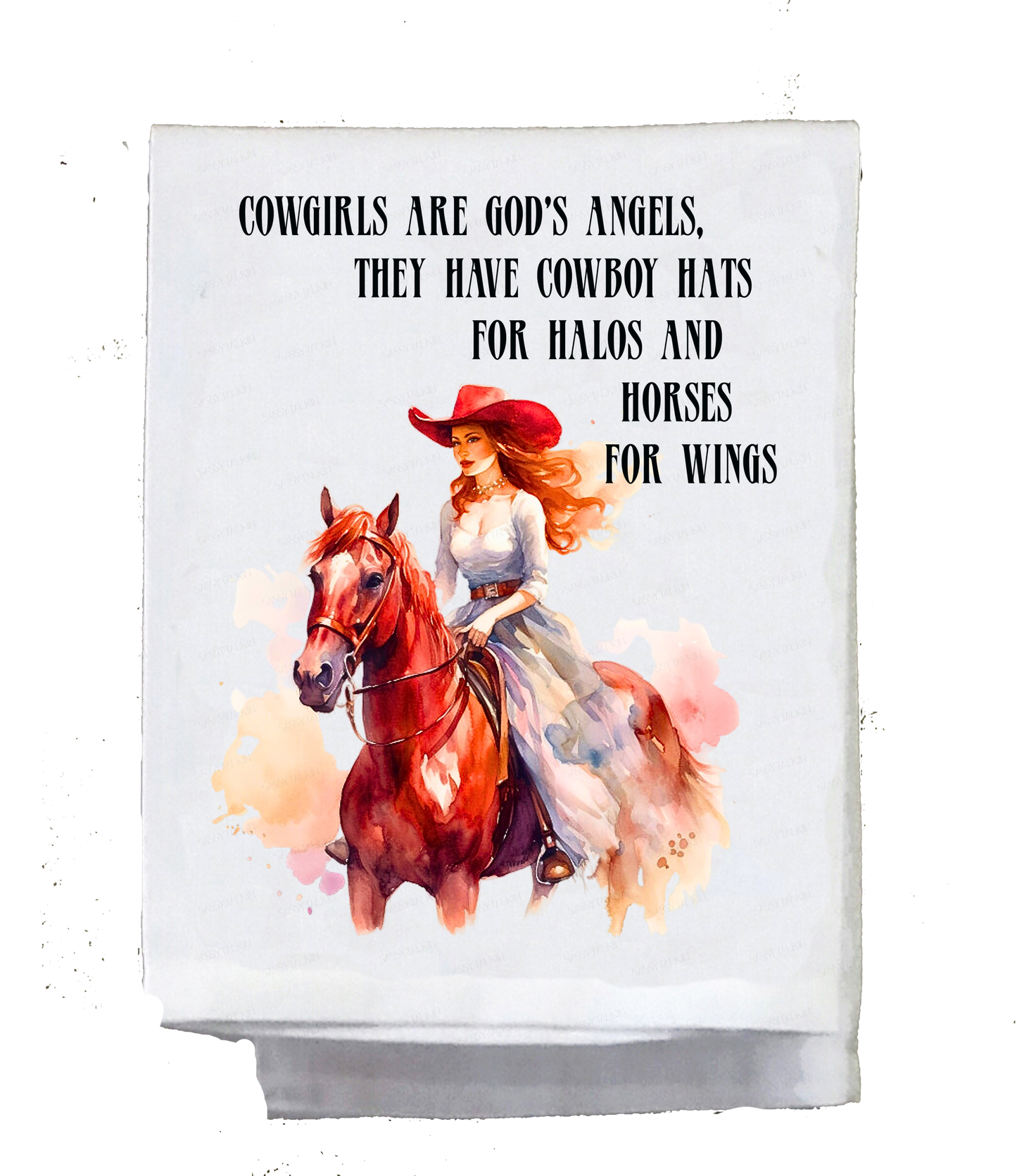 Cowgirls, Dish Towel, Cowgirls on Horses