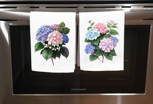 Flower, Dish Towel, Hydrangea set