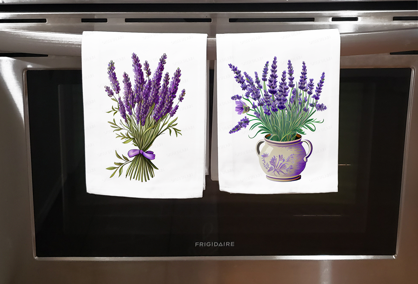 Flower, Dish Towel, Lavender set