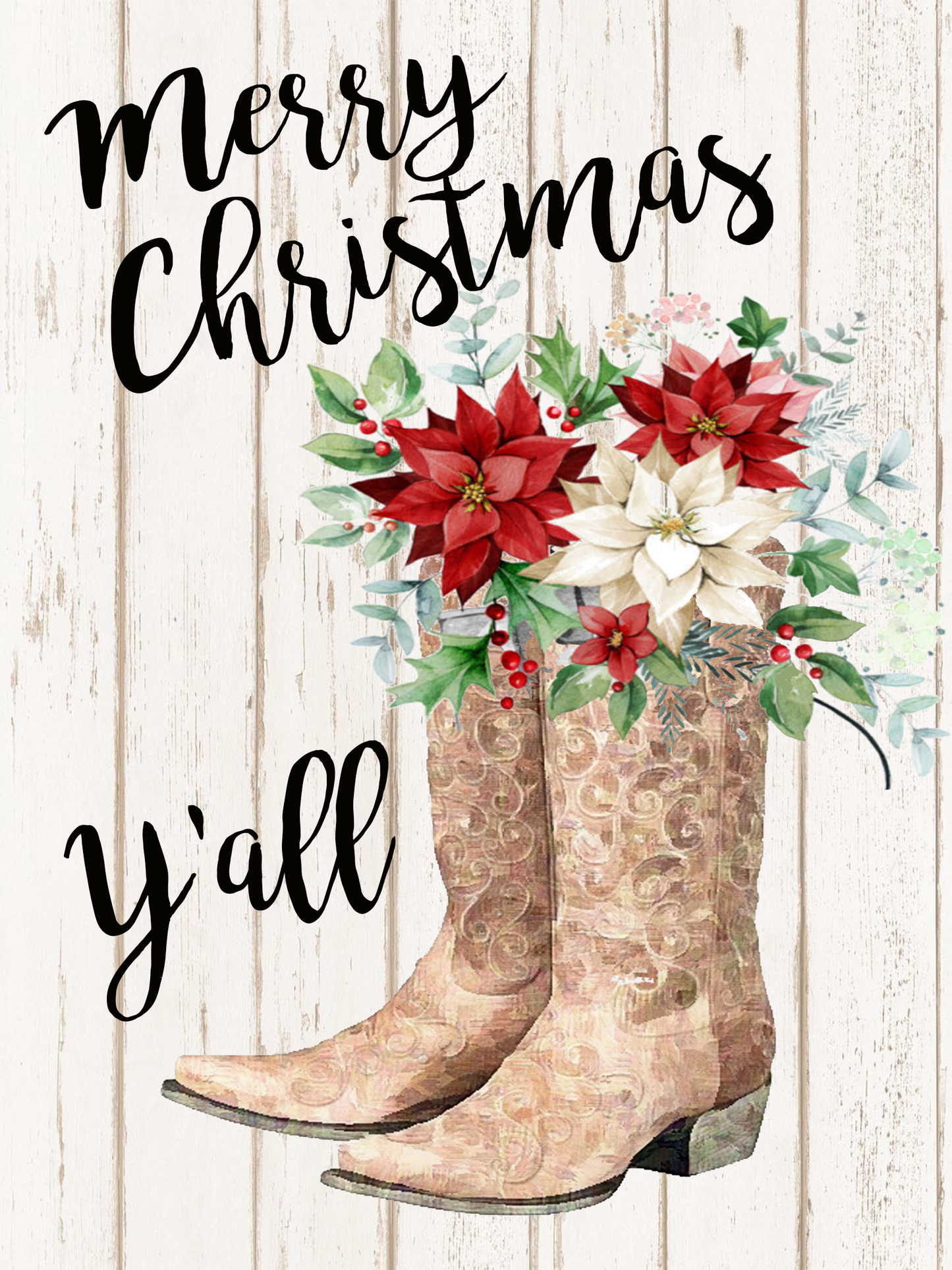 Christmas, Dish towel , Merry Christmas Cowboy boots