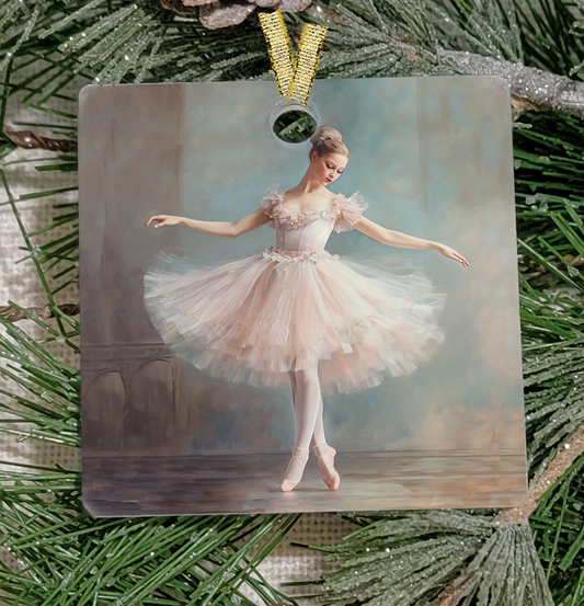 Christmas Ornament, Acrylic, Ballerina