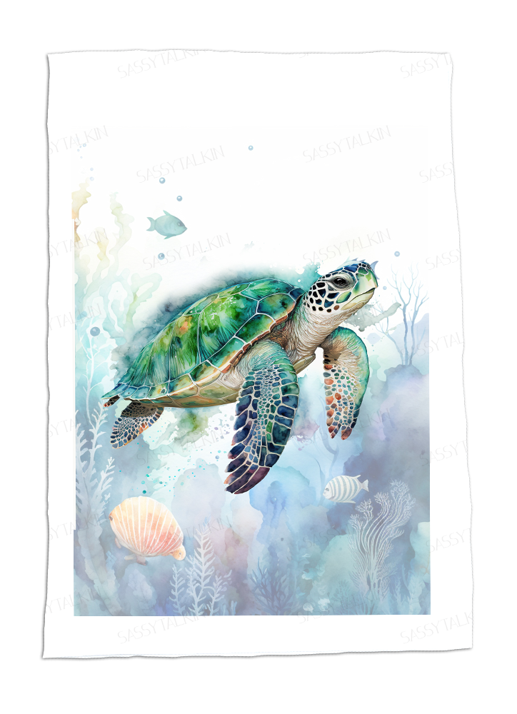 Sealife, Watercolor Sea Turtles