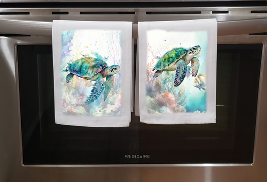 Sealife, Watercolor Sea Turtles