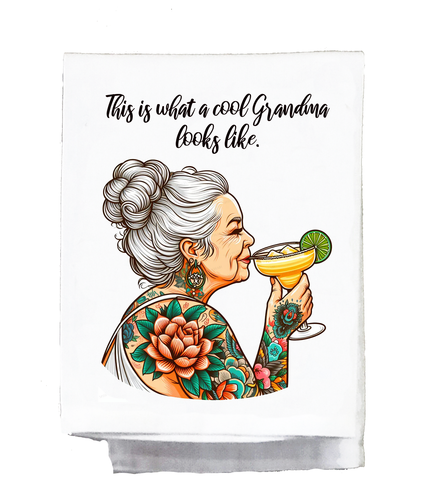 Sassy Grannie, Dish Towel, This is what a cool grandma looks like