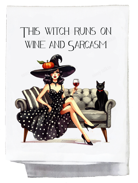 Sassy Girl, Halloween, This witch runs on wine