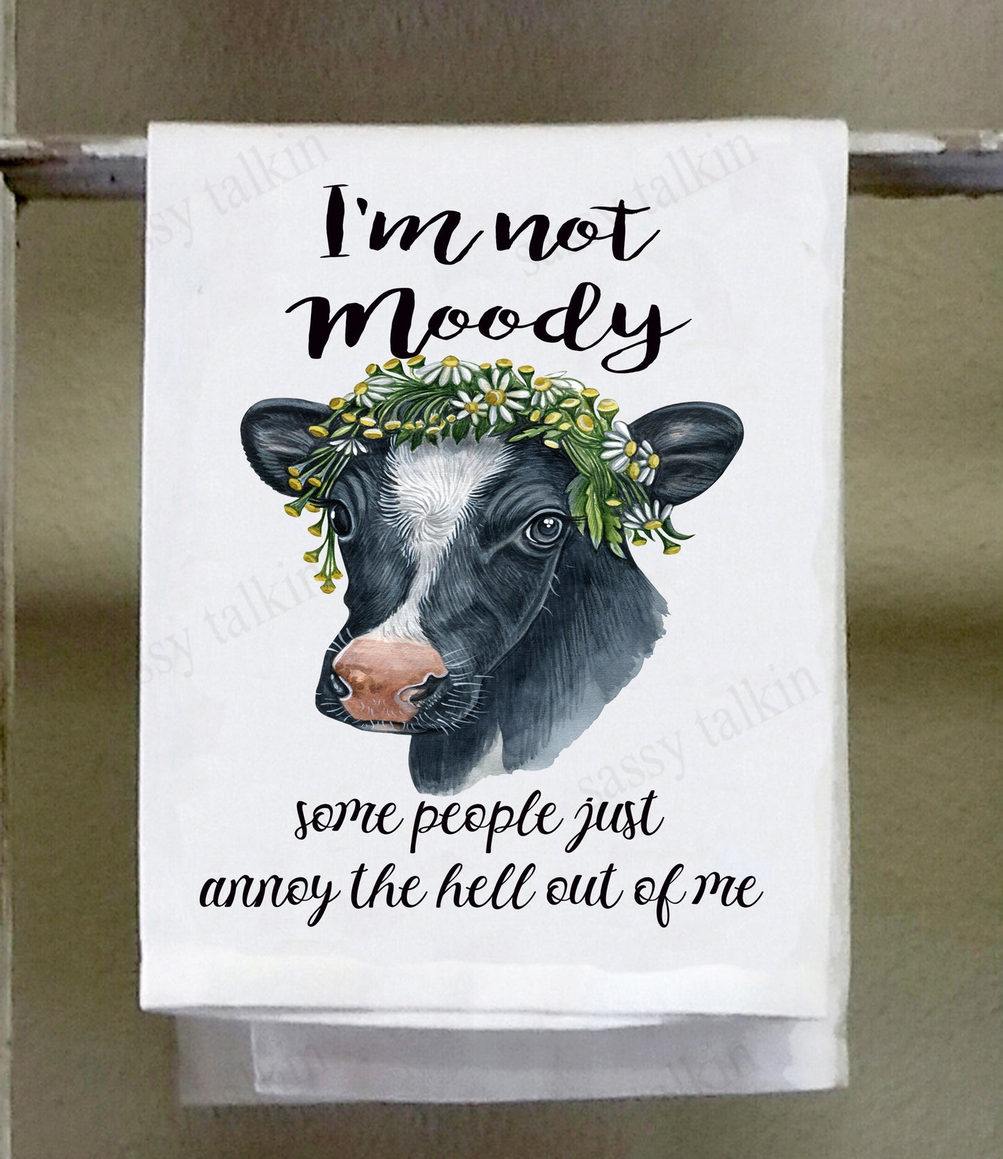 Country,Dish Towel,Cow, I'm Not Moody