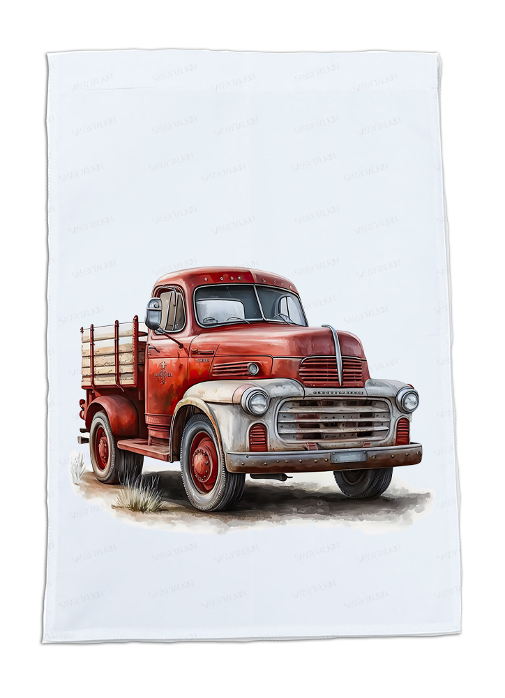 Country, Dish Towel, Farm Life, Barn, Red Truck, Chicken Coup, Cow, Horses and Pigs