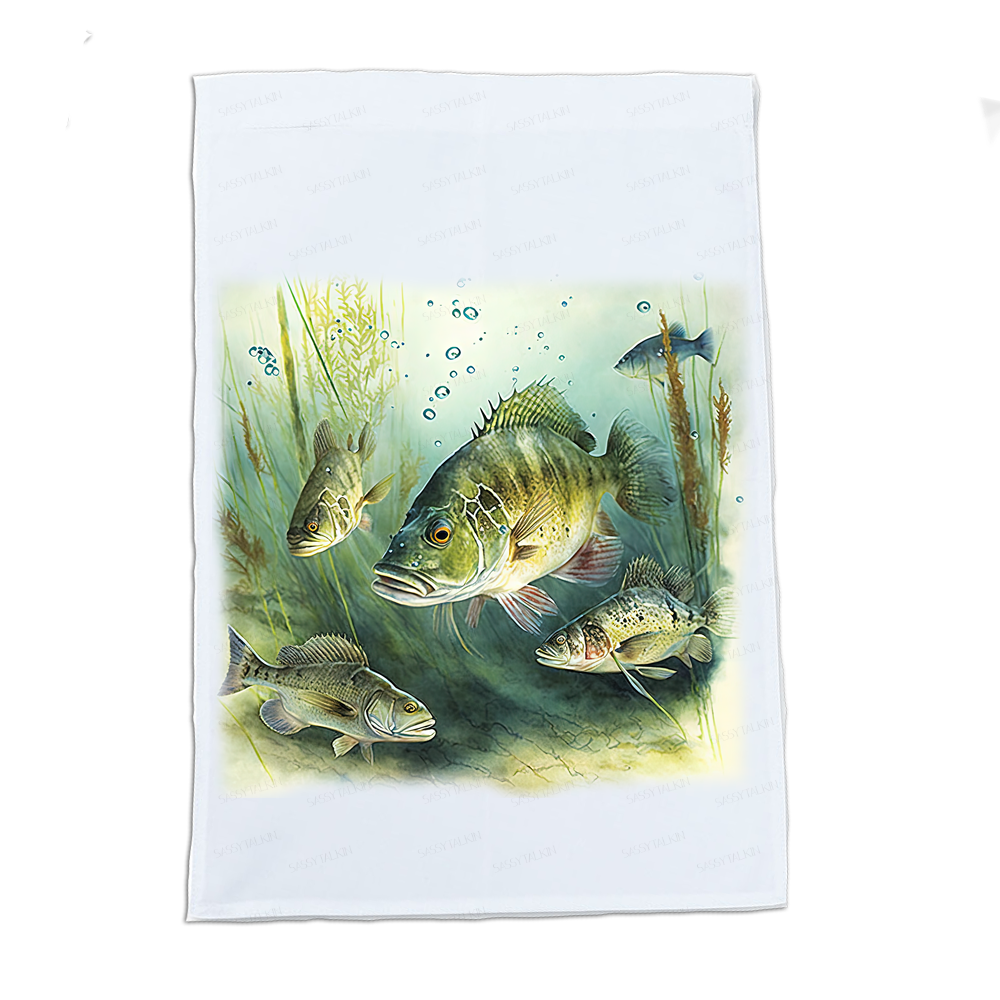 Fish, Dish Towel, Bass underwater