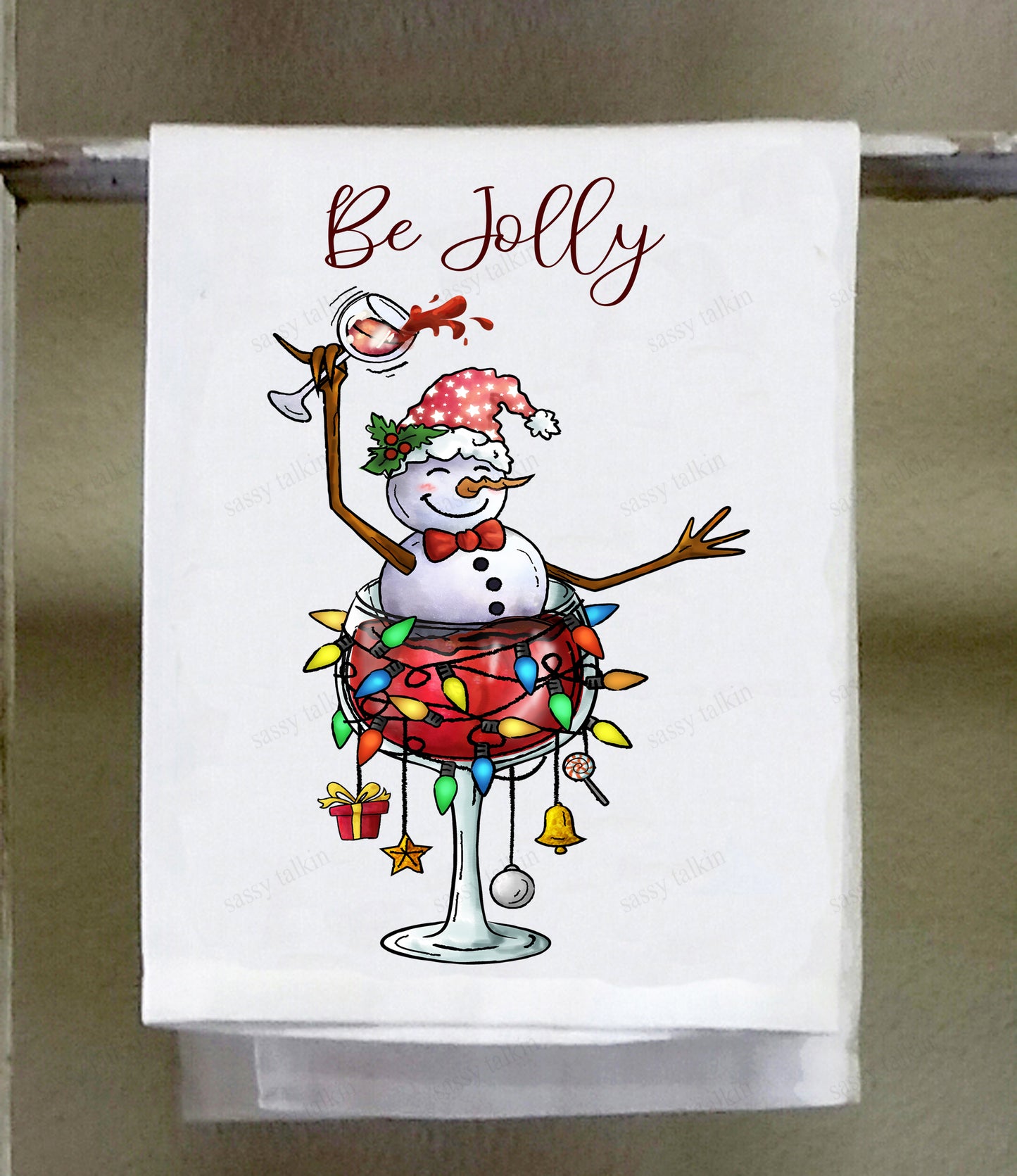 Christmas, Dish Towel,  Be Jolly