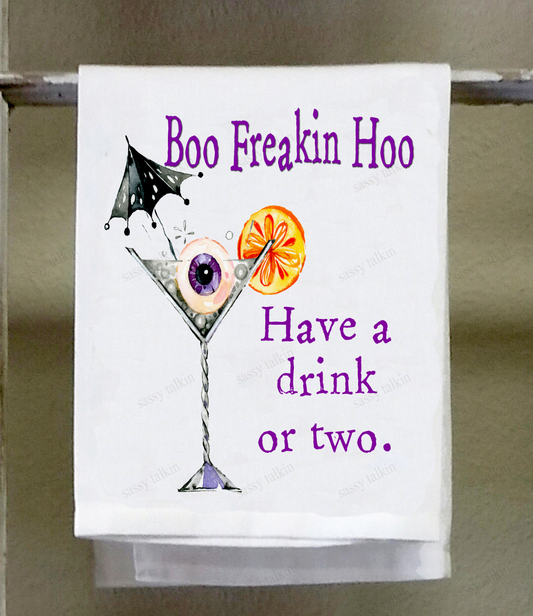 Dish Towel, Halloween, Boo  Freakin Hoo