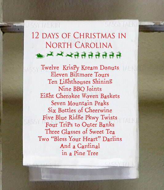 Christmas, 12 days of Christmas North Carolina