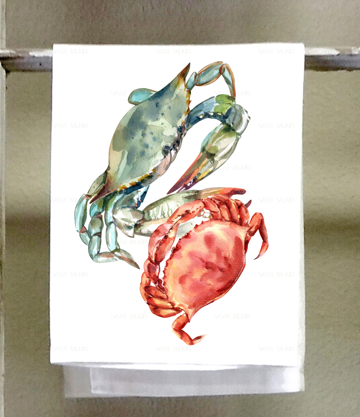 Seafood Set, Dish Towel, Crabs and Lobster/ Crawfish